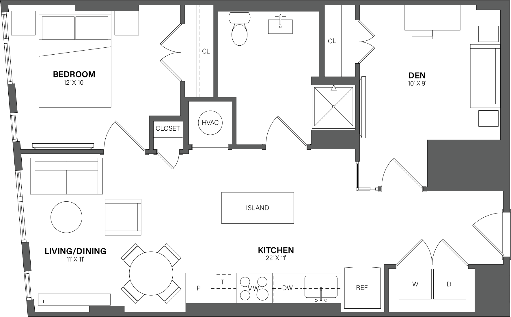 Floorplan image of apartment 0308